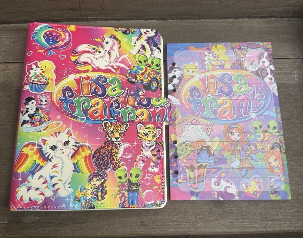 Lisa Frank Dog A5 Binder with printed paper